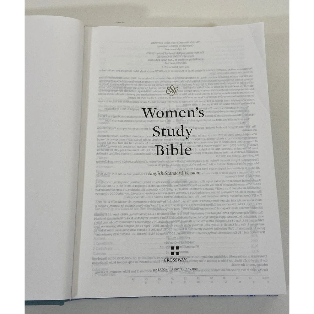 ESV Women's Study Bible (Cloth over Board,‎ Dark Teal) by Jen Wilkin Hard Cover